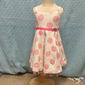 Pink Polka Dot Dress with Bow